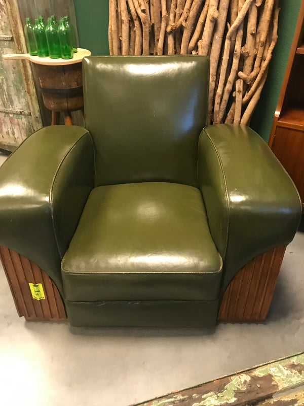 leather green chairs