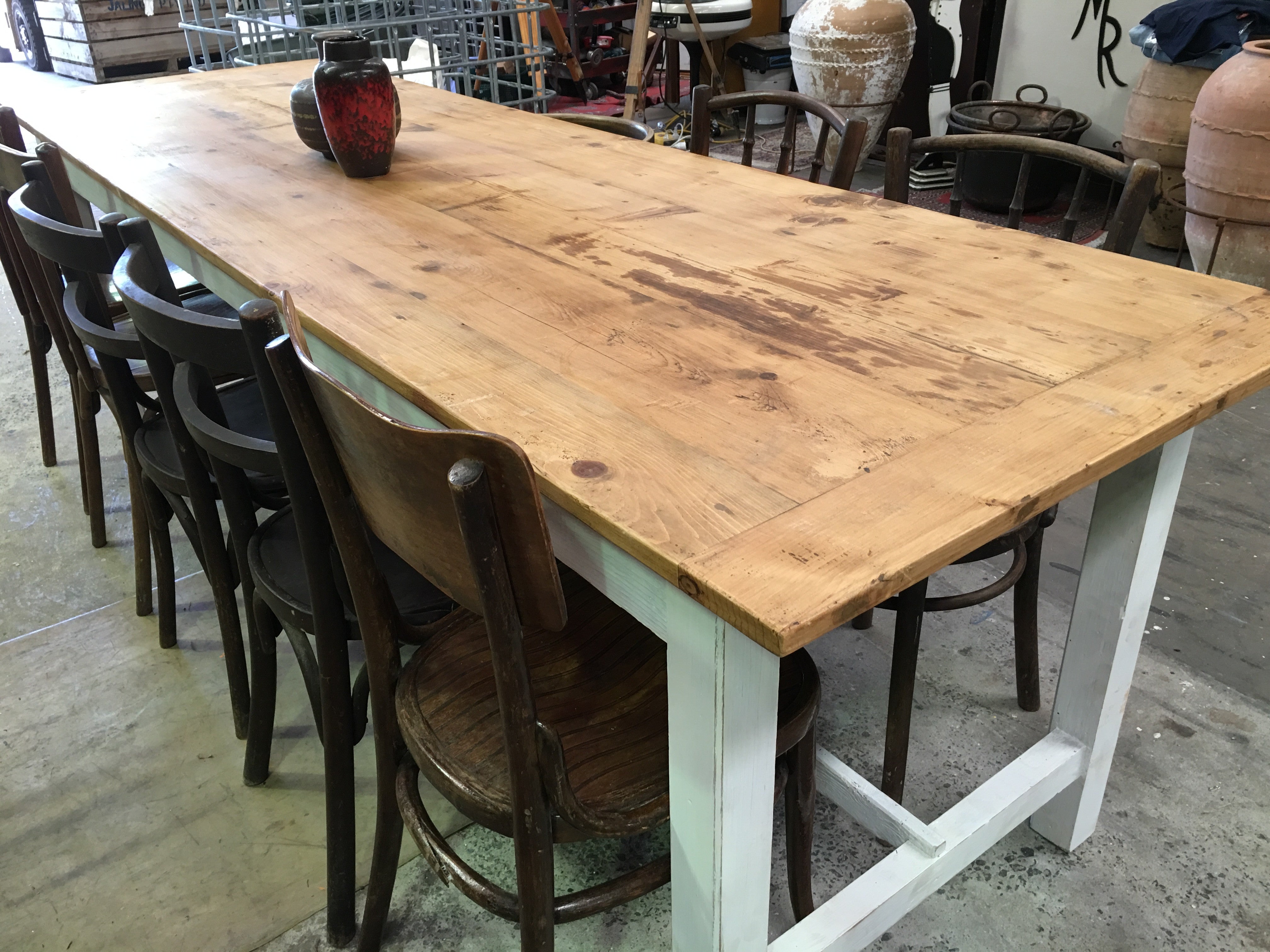 french industrial kitchen table