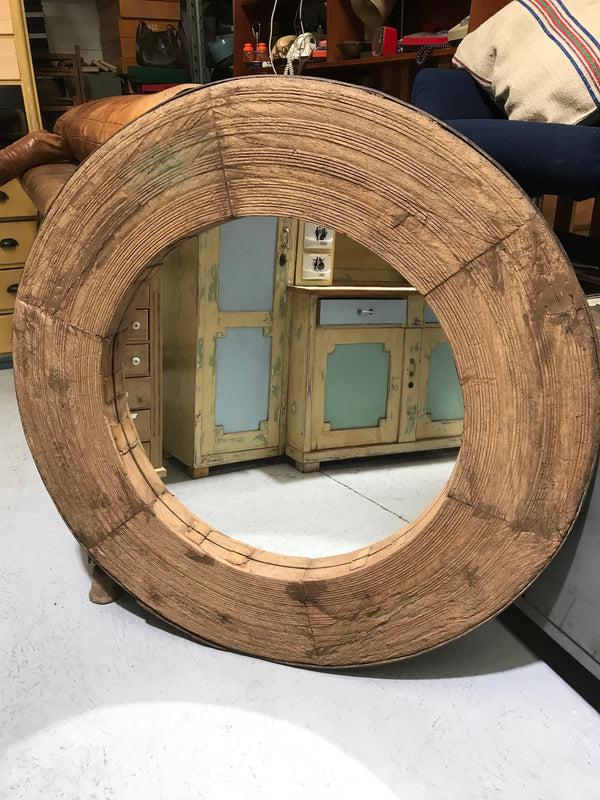 wagon wheel mirror