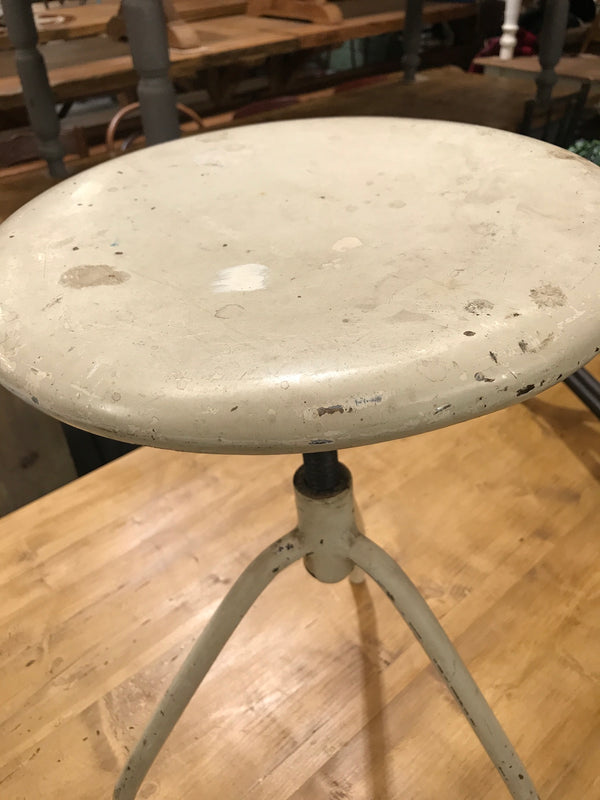 Vintage industrial Dutch hospital stool udjustable highet #2382 ...