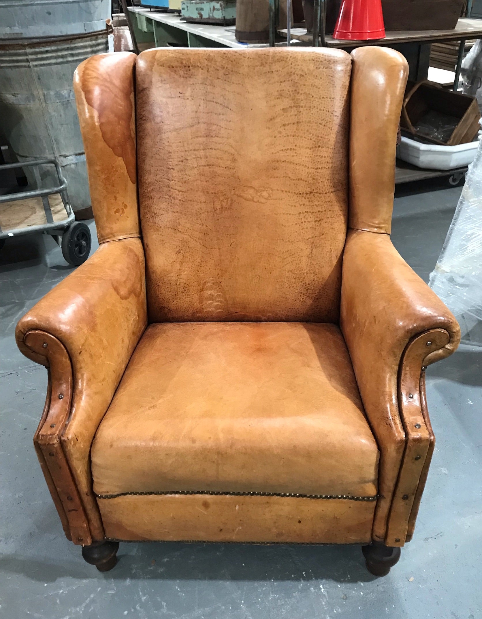 antique padded chair