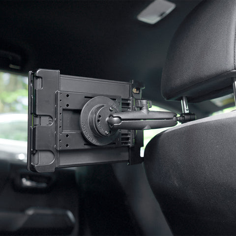 Headrest Mount with Long B-Size Arm and Tablet Cradle