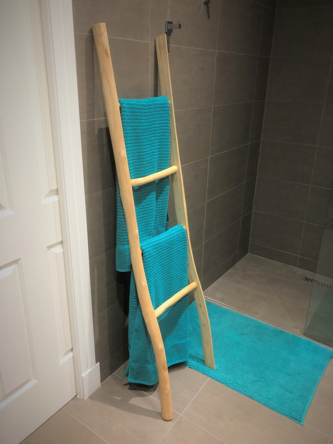 natural wooden towel rack/rail ladder – bali mystique