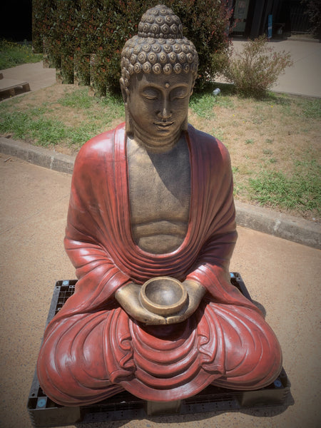 Large Sitting Buddha Garden Statue     Bali Mystique