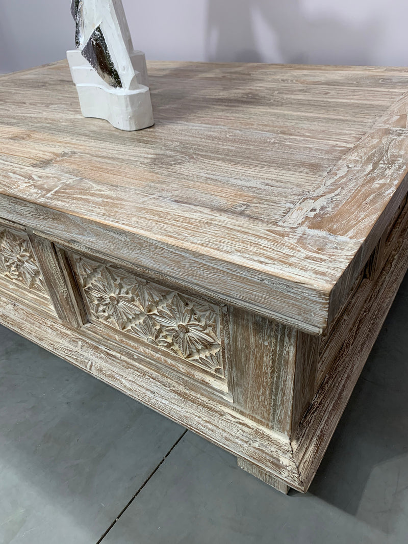 white wash coffee table