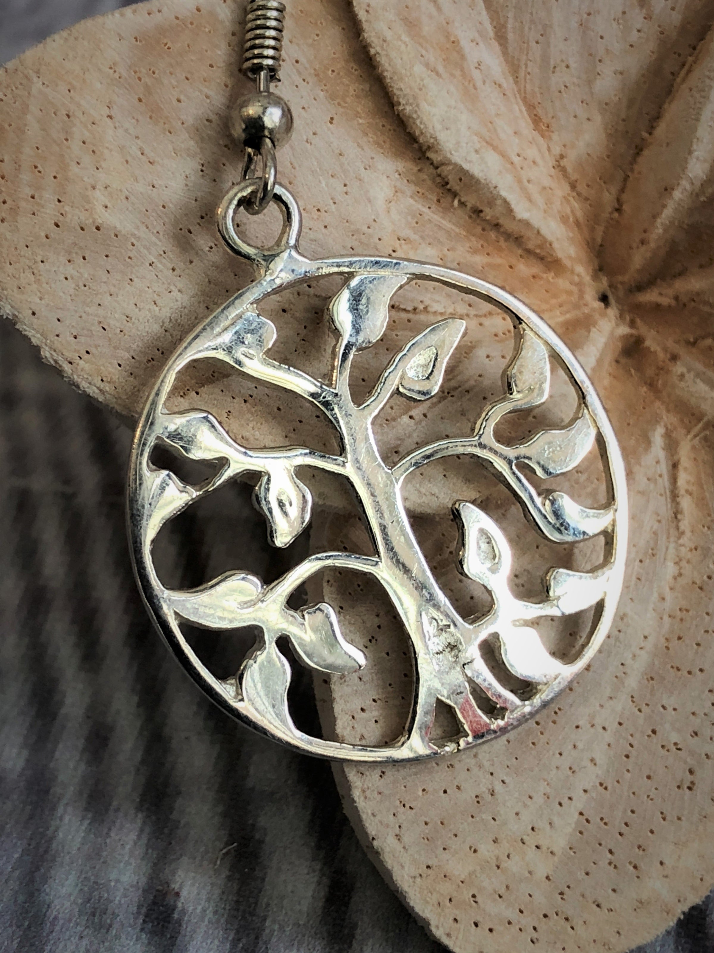 Silver Plated 925 Tree of Life Earrings – Bali Mystique