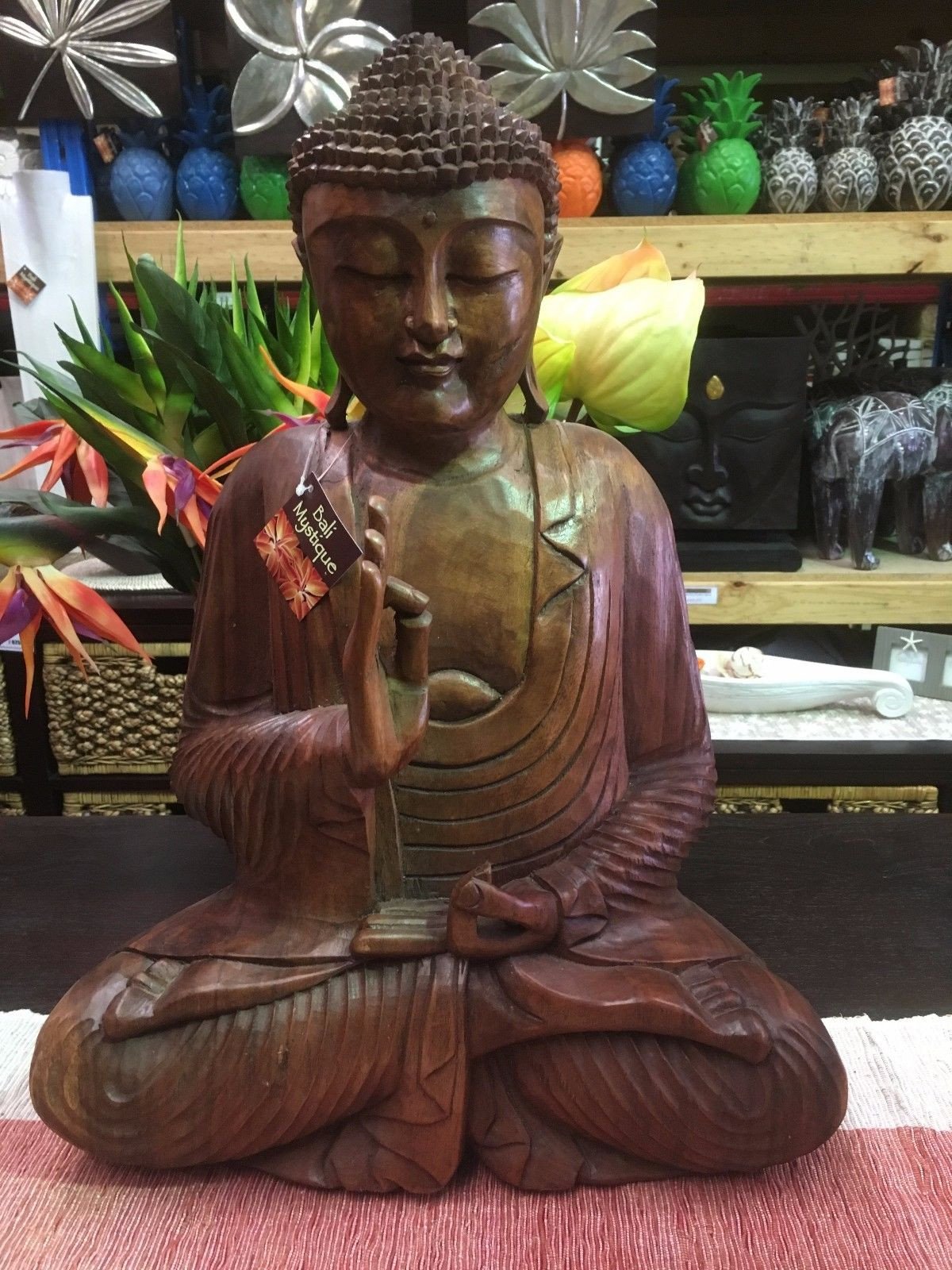 Siddhartha Carved Wooden Buddha Statue – Bali Mystique