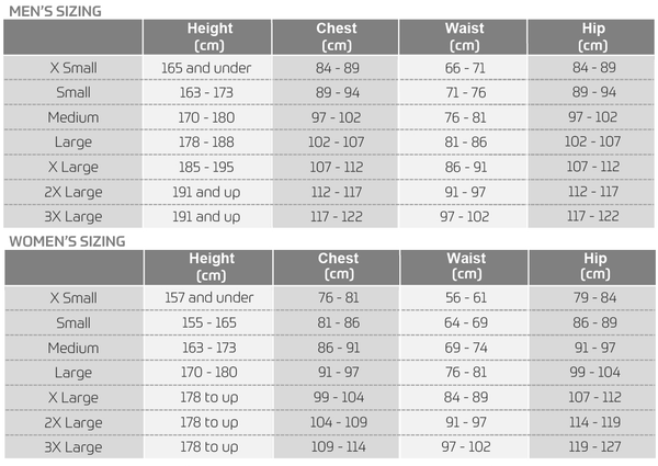 Triathlon Sizing Guide – Champion System NZ Limited