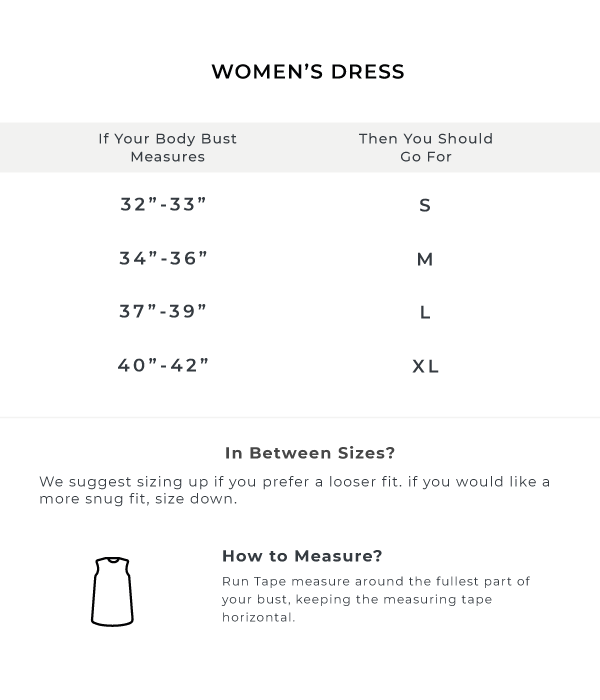 The Blue & White Printed WFH A-Line Dress Size Guide