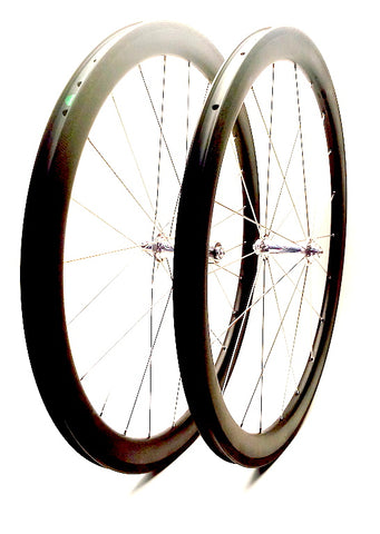 Image of XLR8 wheels custom carbon road wheels using Nextie NXT45CX rims and White Industries T11 hubs.