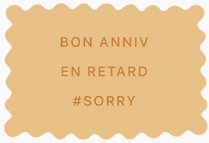 Une idée cadeau personnalisée originale pour un anniversaire : des biscuits personnalisés Bon anniv en retard #sorry