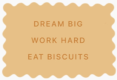 Petite attention réconfort biscuits personnalisés dream big work hard eat biscuits