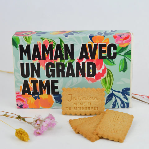 Coffret de 24 biscuits - Maman avec un grand aime