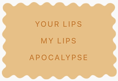 déclaration d'amour originale biscuits personnalisés your lips my lips apocalypse