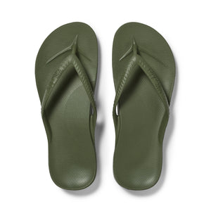 Arch Support Flip Flops - Classic - Olive - Archies Footwear | USA