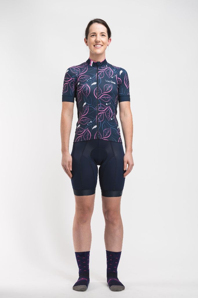 navy cycling jersey