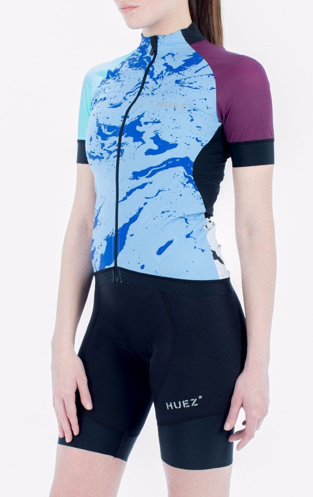 sky blue cycling jersey