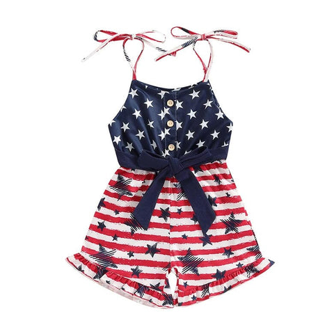 toddler girl 4th of july romper