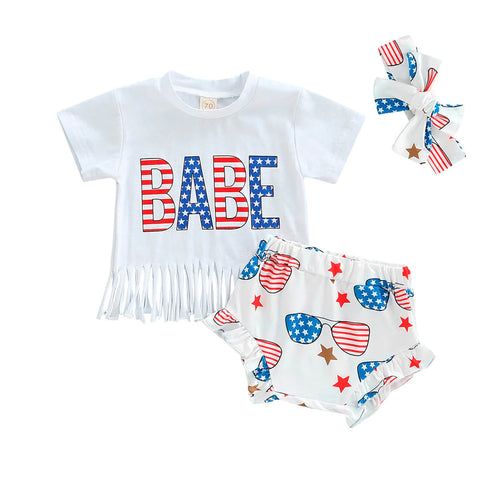 Babe Tassel Tee 4th Baby Girl Set