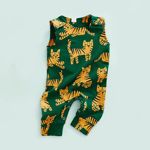 baby tiger print jumpsuit