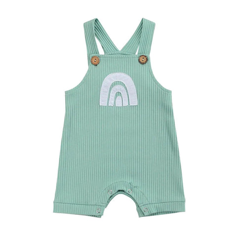 Rainbow Ribbed Baby Jumpsuit