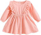 toddler girl pink long sleeve dress