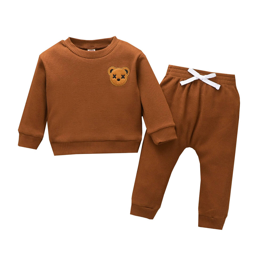 Toddler Boy Teddy Bear Solid 2-Piece Outfit Set – The Trendy Toddlers