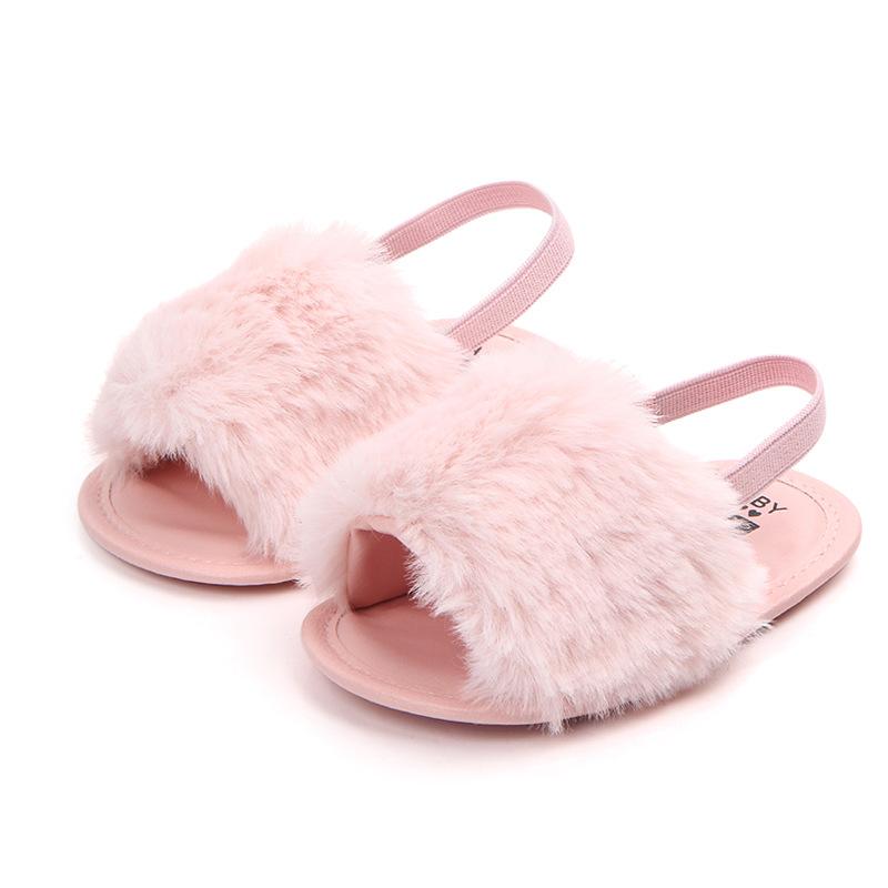 Baby Girl Faux Fur Sandal Shoes – The 