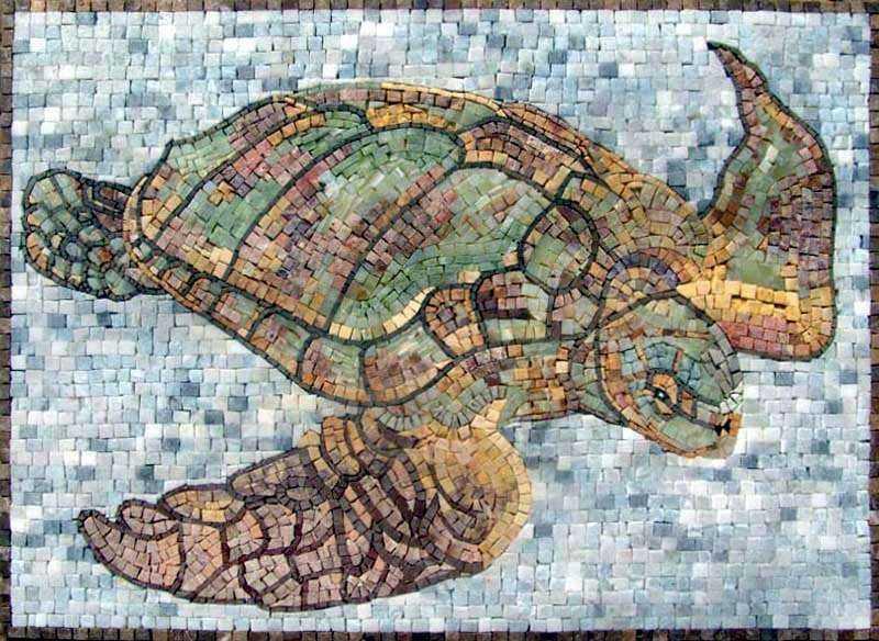 Turtle Mosaic Art Sea Turtle Mosaic Mozaico