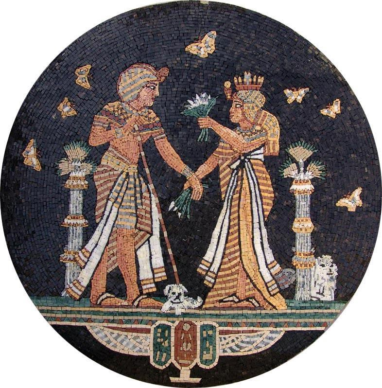 Pharaohs Love Mosaic by Mozaico