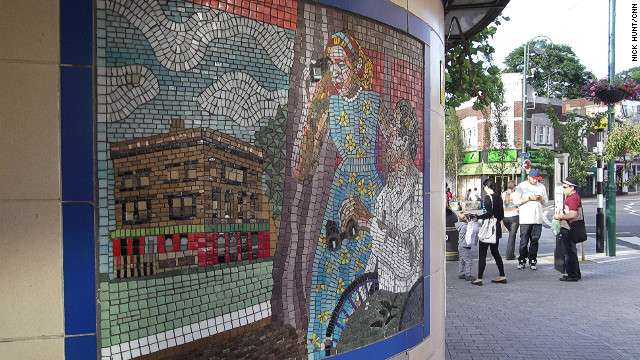 Art mural en mosaïque