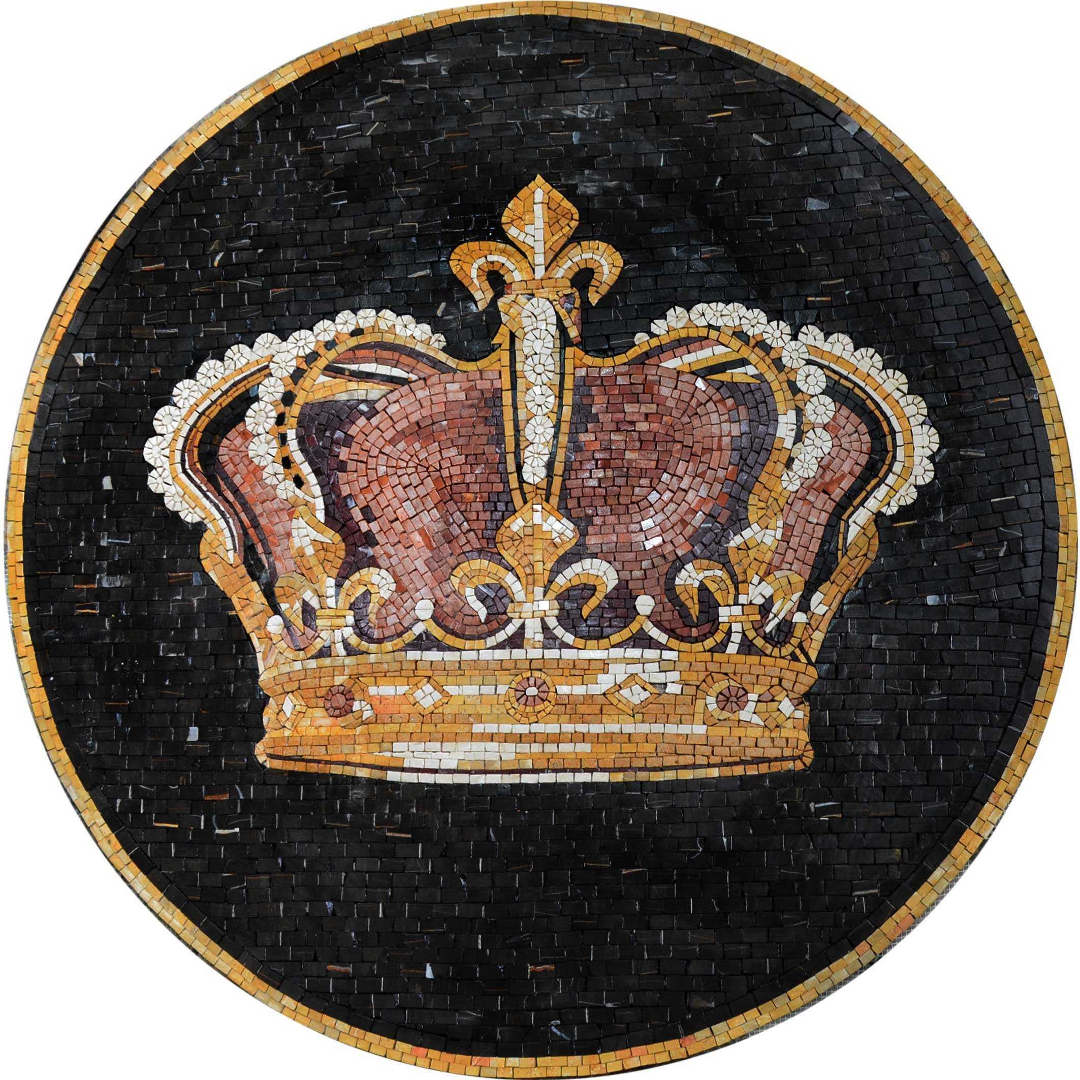 Мозаичный медальон с королевской короной