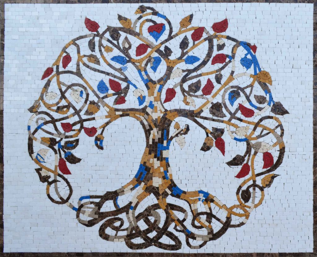 Tree of life mosaic art 