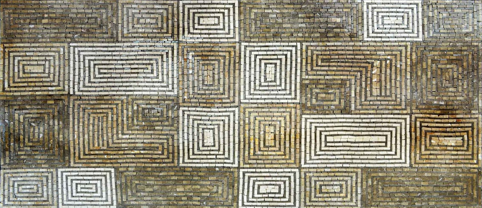 Rectangular Spiral Mosaic Pattern by Mozaico 