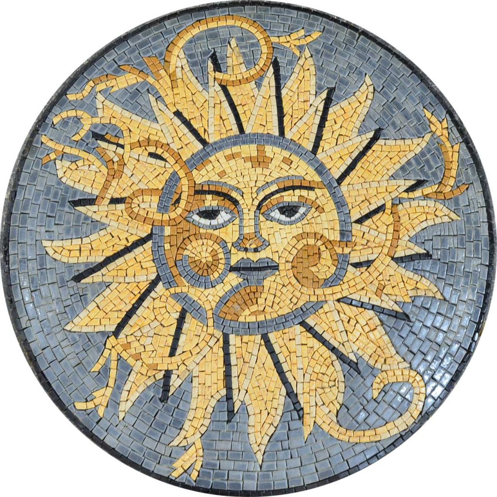 Sun Mosaic Rondure  by Mozaico