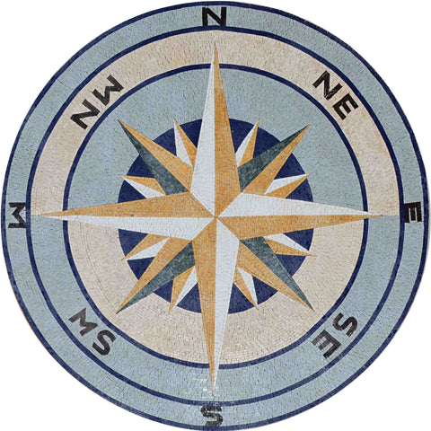 Orbit - Mosaic Medallion Compass