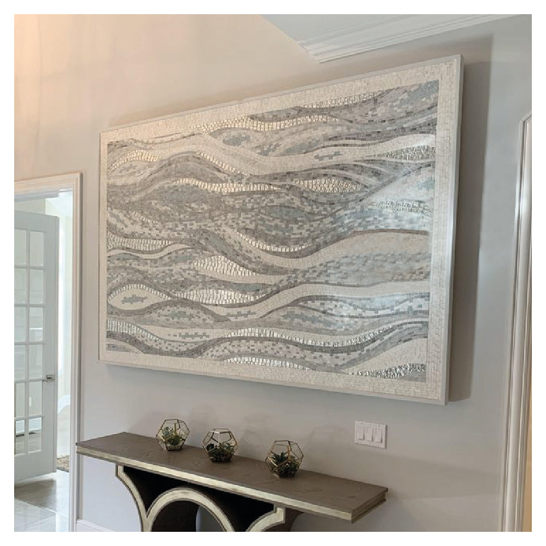 Peloponnese Waves - Abstract Mosaic Art by Mozaico