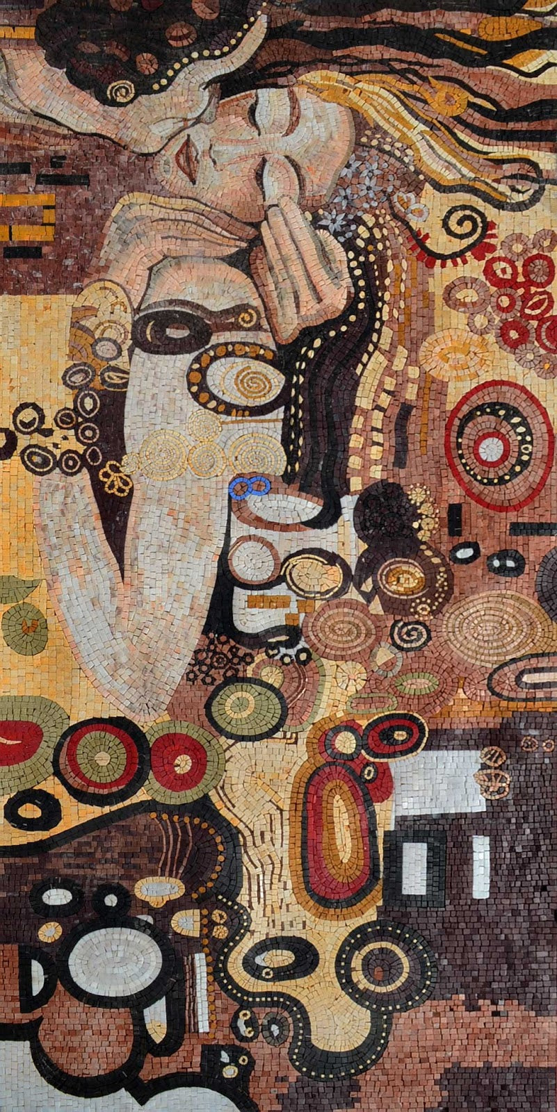 "The Kiss” by Gustav Klimt Mosaic Reproduction
