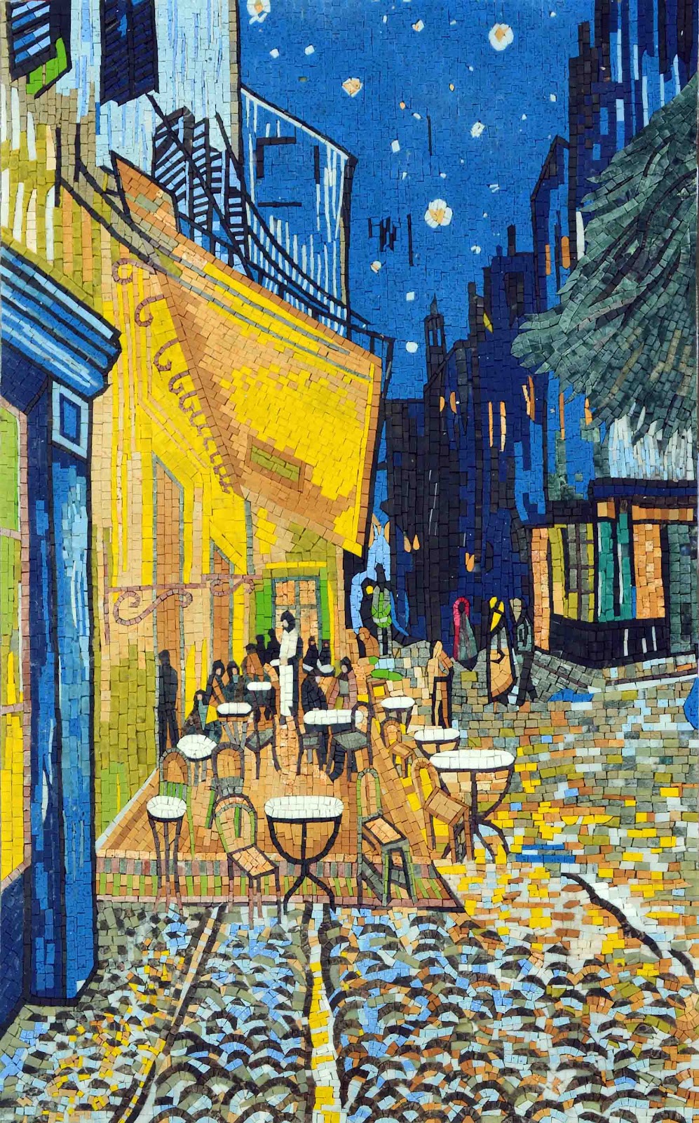 “ Cafe at Night” by Vincent van Gogh - Mosaic Reproduction 