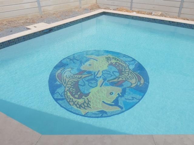 Arte del mosaico de peces koi de Mozaico