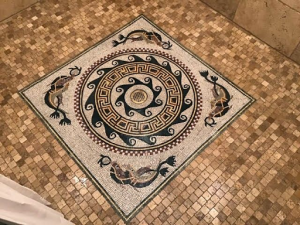 Suelo de mosaico náutico para ducha