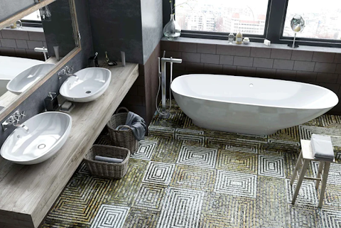 Pattern Bathroom Mosaic Flooring
