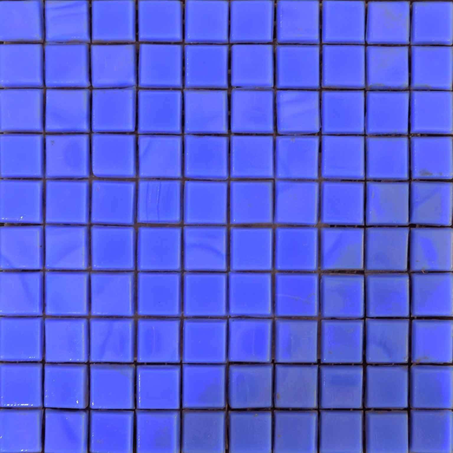 Mosaic Plain Sheet - Medium blue