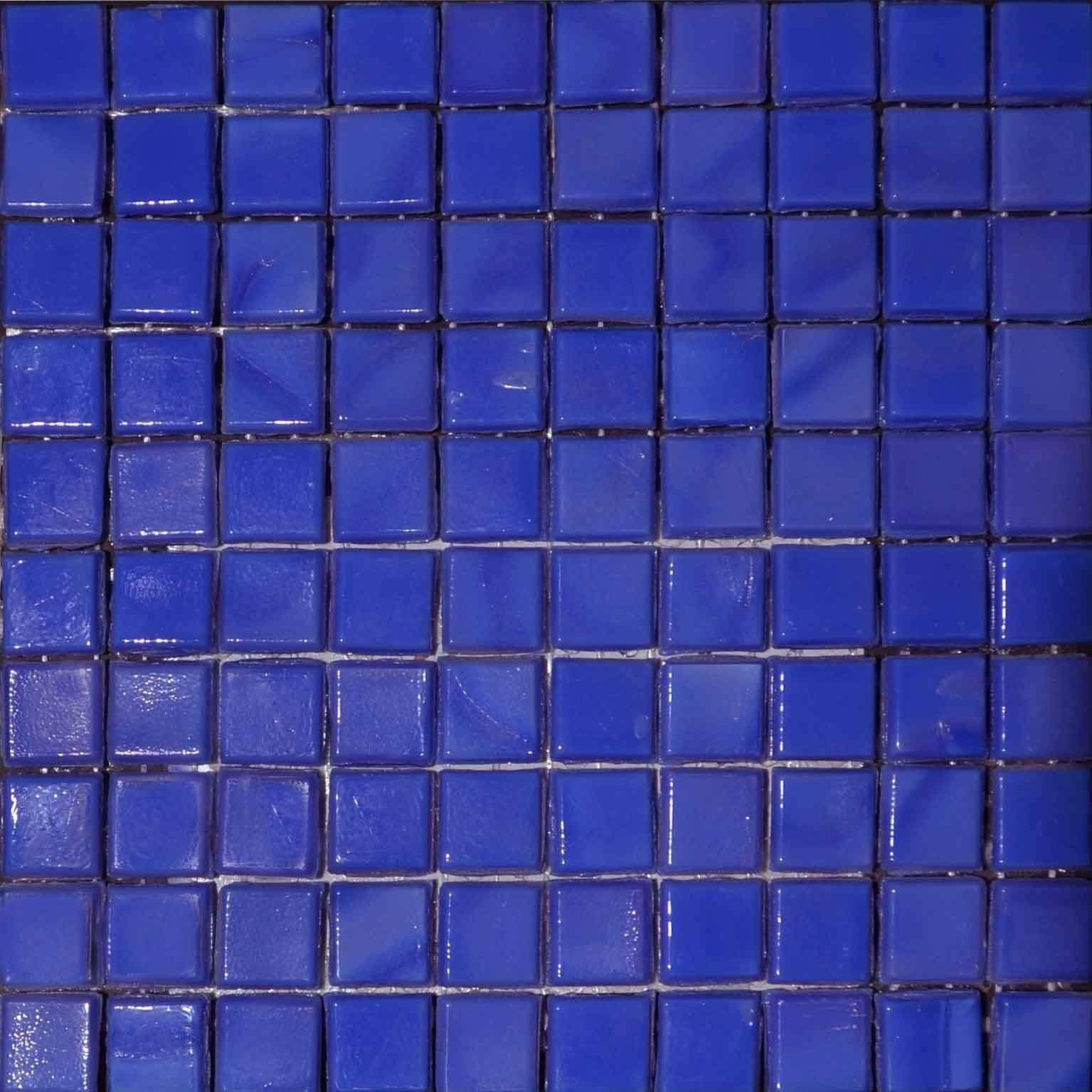 Mosaic Plain Sheet - Sapphire blue