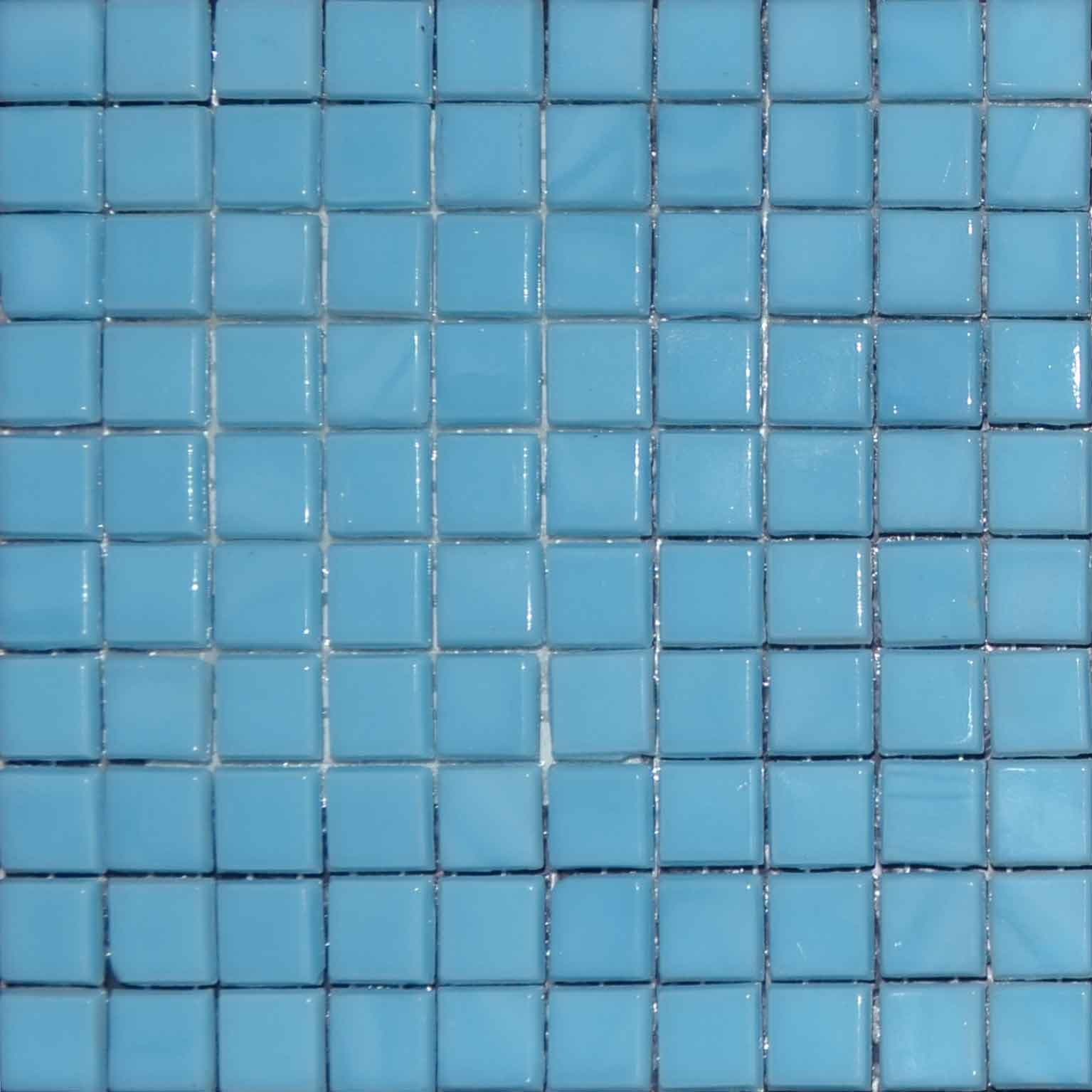 Mosaic Plain Sheet - Cyan Blue
