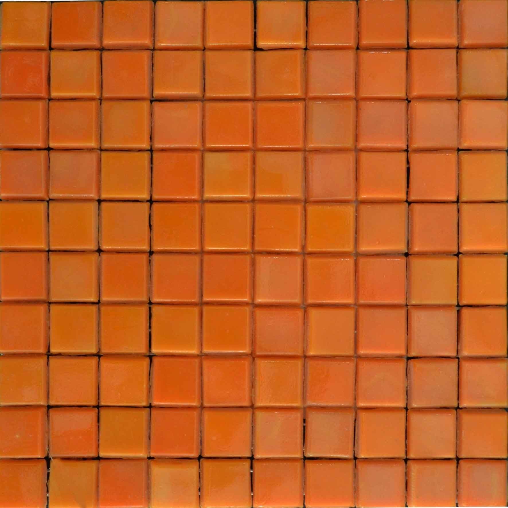 Mosaic Plain Sheet - Orange