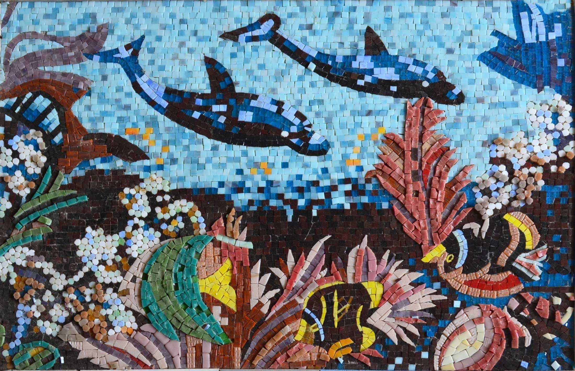 Glass Aquatic Mosaic