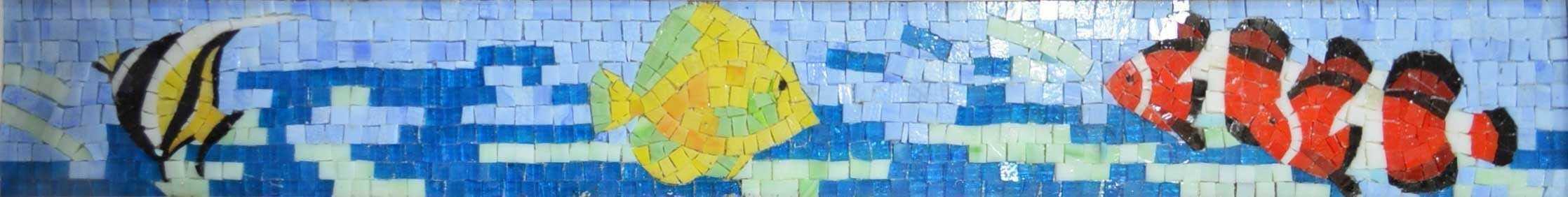 Fish Border Glass Mosaic