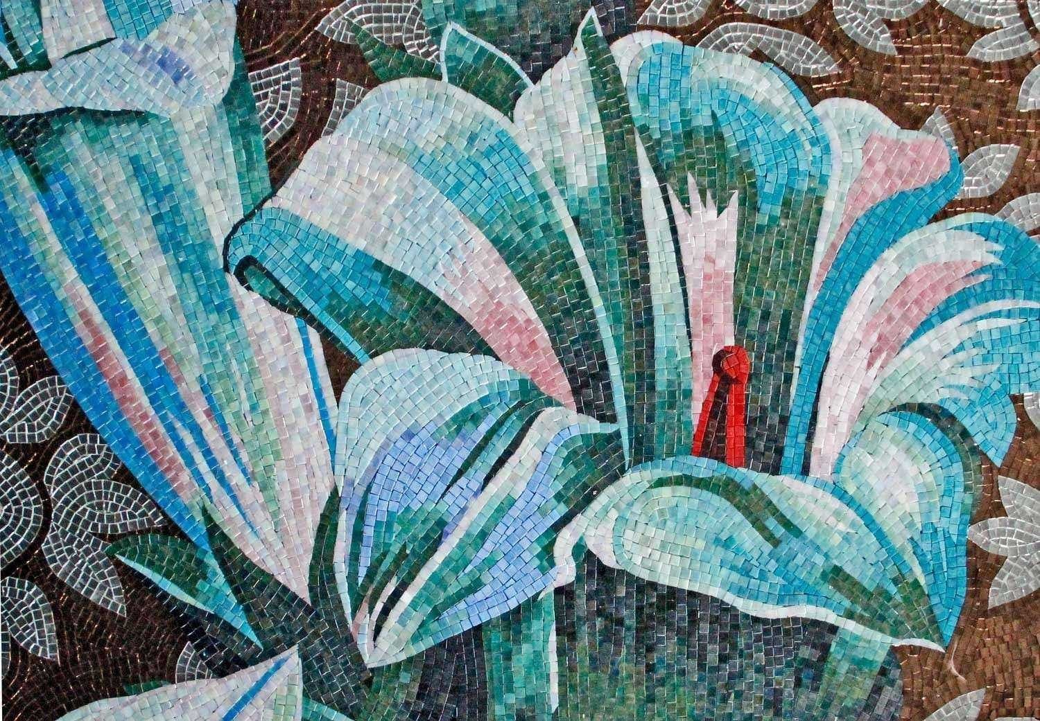 Mosaic Tile Art - Blossom Blue