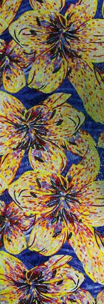 Glass Mosaic Mural - Wild Iris